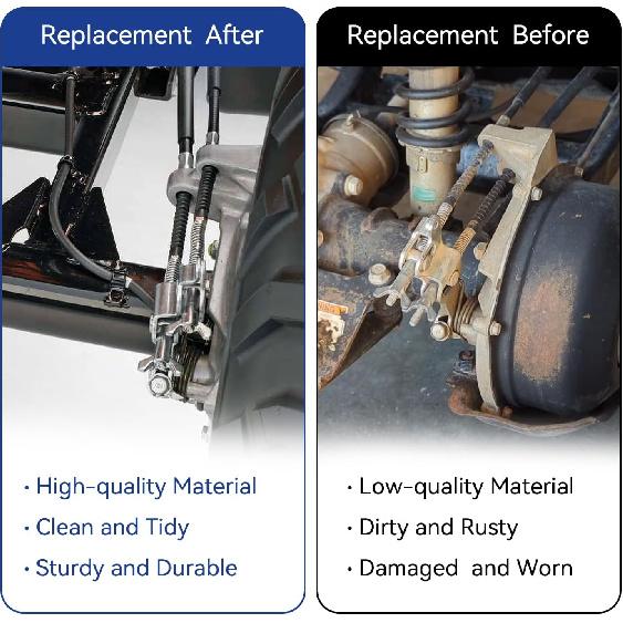 TRX350 Rear Hand Brake Cable Kit Compatible With Fourtrax 300 Rancher 350 400 420 2000-2006 Foreman 400 500 Rubicon 500 ATV Parts, Parking Brake