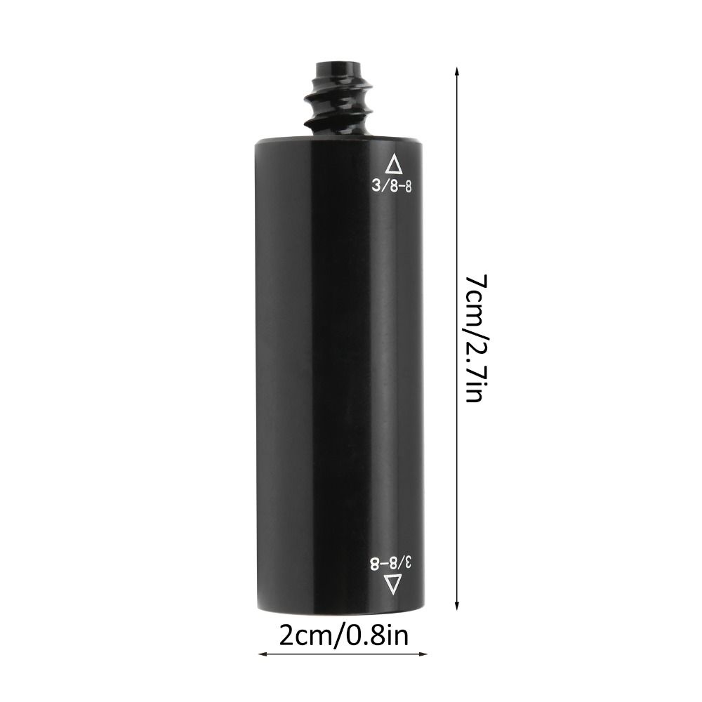Billiard accessories Aluminium Pool Extension Cue 2OZ Black Billiard Middle Shaft 3/8-8 Teeth Pool Cue Extender Snooker Games