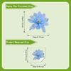 Glow-In-The-Dark Rainbow Blue Flower Toilet Sticker Shiny Crystal Floral Theme Decal Self-Adhesive Removable Bathroom Decoration