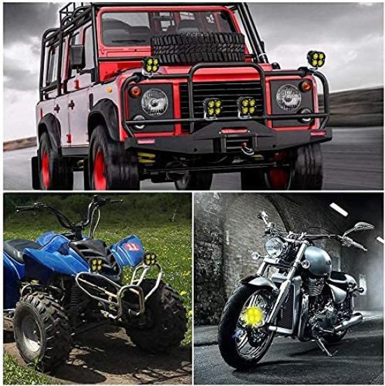 Chelhead LED Work 40W LED Fog Wide IP67 Adjustable Mounting Fishing Energy Compatible with Various Work of 3-inch Light, Yellow, Light, Beam,