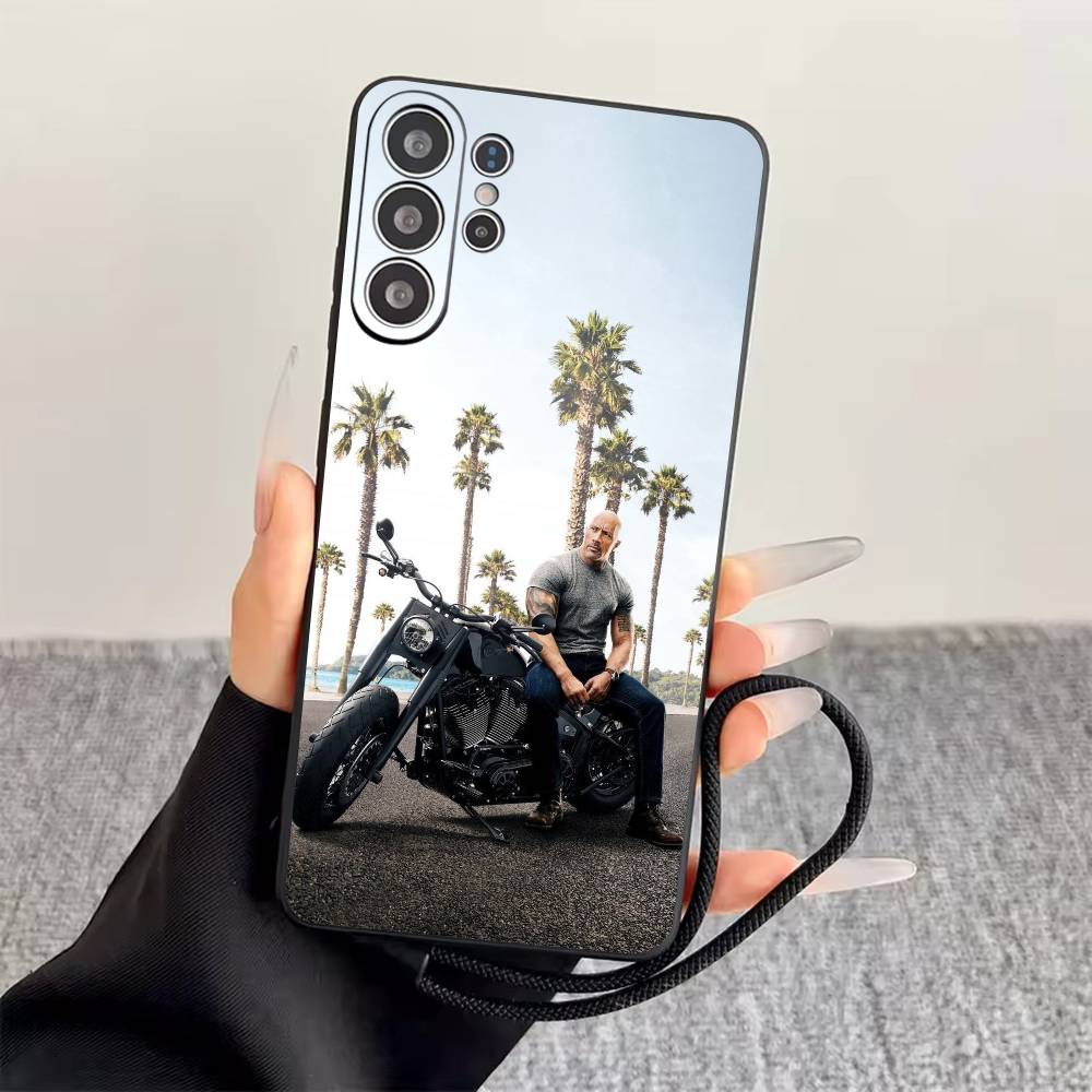 

D-Dwayne Johnson Phone Case For Samsung S25,S24,S21,S22,S23,S30,Ultra,S20,Plus,Fe,Lite,Note,10,Black Cover Samsung S24ULTRA