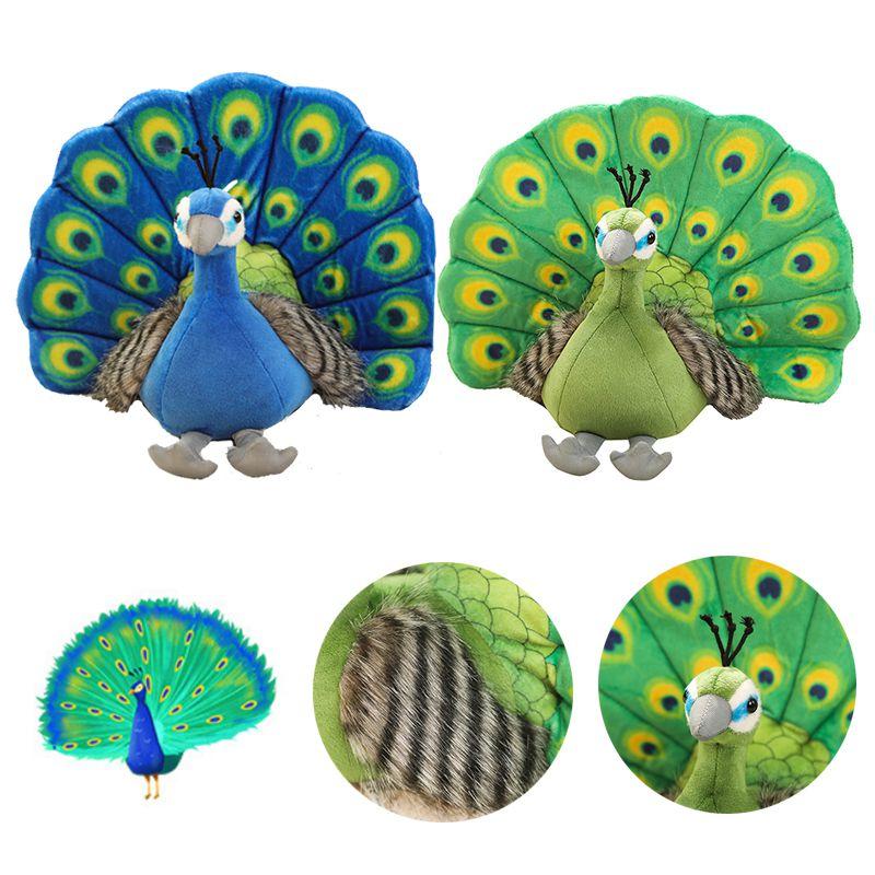 Peacock Plush Simulated Toy Soft Stuffed Animal Hug Doll Kids Birthday Gift Xmas