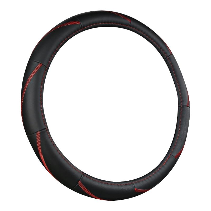 Leather Car Steering Wheel Universal 15'' Protector Cover Non-Slip Breathable