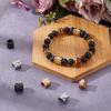 8Pcs 4 Colors 304 Stainless Steel Glazed European Beads, Large Hole Beads, Column, Mixed Color, 10x10mm, Hole: 6mm, 2pcs/color