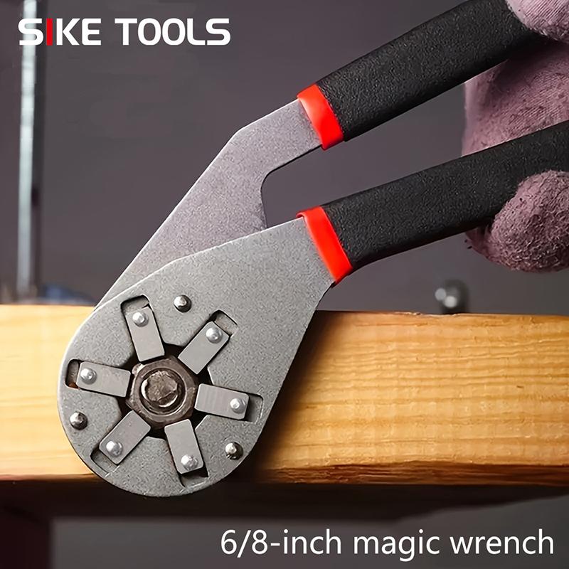 6/8In Multifunctional Adjustable Universal Wrench With Chrome Craftsman Wrench Grip Multifunctional Repair Hand Tool