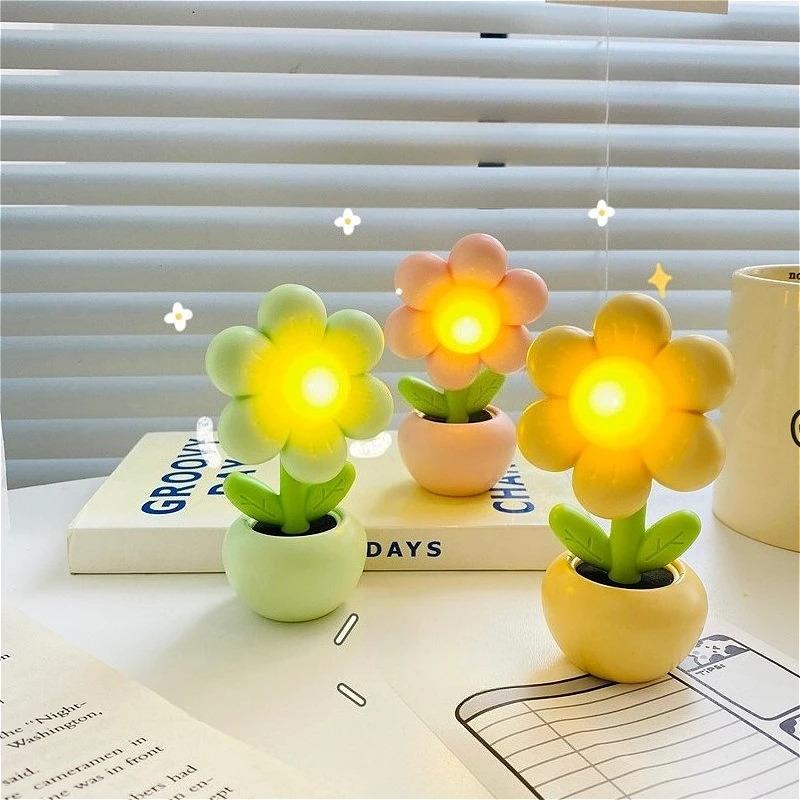 Bedside Night Light – Creative LED Table Lamp with Warm Yellow Glow, DIY Decorative Gift for Birthday & Home Decor