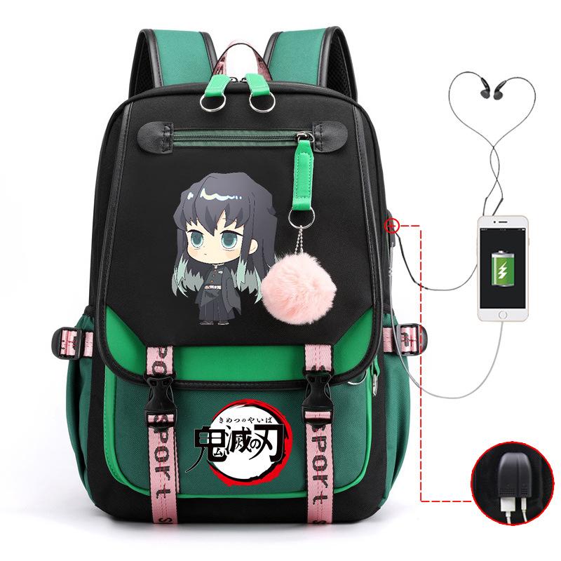 Demon slayer ghost extermination column student schoolbag junior high school student primary school student middle school student backpack