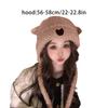 Mädchen Bärenmütze Y2K Fellohren Mütze Felliger Bär Geschenke Warme Wintermütze Erwachsene Kinder Fellohren Winter Foto-Requisiten