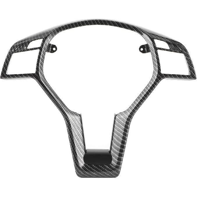 Steering Wheel Trim,Carbon Fiber Steering Wheel Trim Car Interior Decoration for AMG Type 0994640013 Fit for C E CLA Class carbon fiber interior