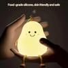 Cute Night Light 3 Level Dimmable Nursery Nightlight Super Squishy Silicone USB Rechargeable Touch Control 7 Colors Night Lamp