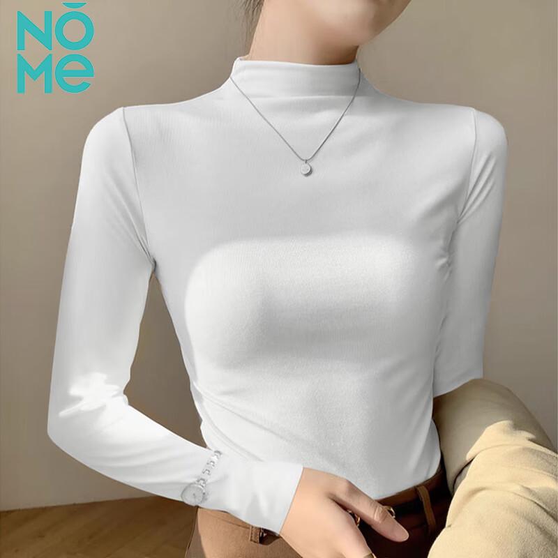 

NOME Women s Modal Semi-High Neck Long Sleeve Top XL