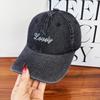 New Baseball Cap Hats Women With Letter Embroidery Soft-Top Cap Fashion Versatile Trendy Dad Hat Casual Retro