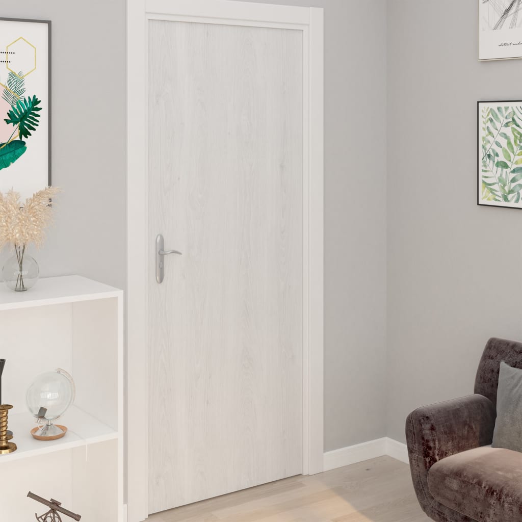 Self Adhesive Door Films 4 pcs White Wood Effect 210 x 90 cm PVC