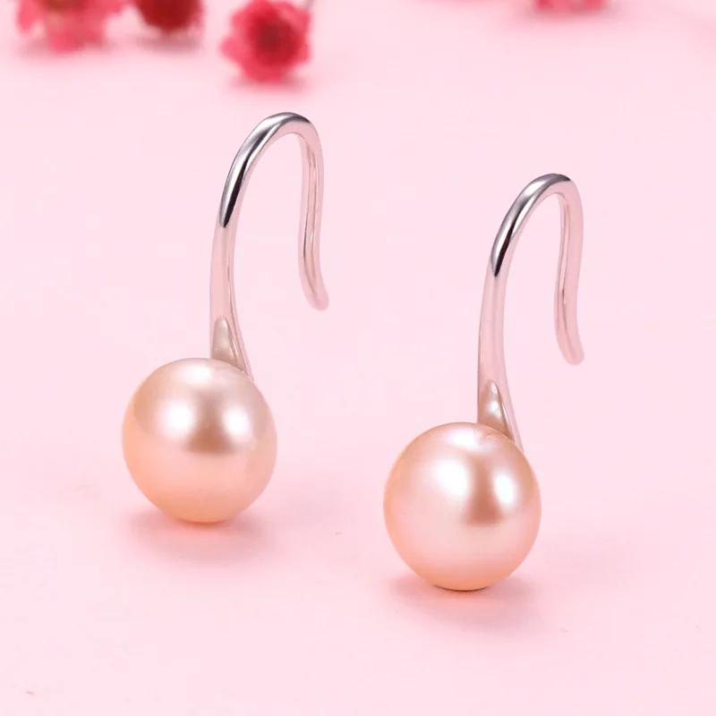 14K Gold Plated Silver Copper Freshwater Pearl Dangle Earrings Pink White Bridal Wedding Jewelry for Women