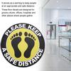 5pcs   Bag Distance Warning Floor Sticker Decal Safety Distance Sign for Store HospitalXG008