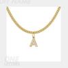 DIY Simple English Letter Necklace with Diamond Inlaid Pendant, Stainless Steel Jewelry for Europe and America.