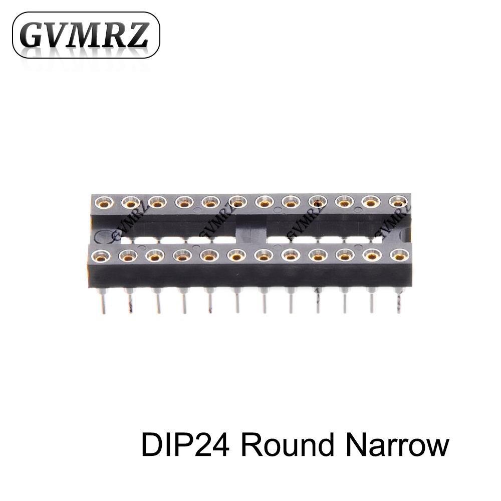 5PCS Round Pin DIP IC Socket Assorted Sizes DIP6 DIP8 DIP14 DIP20 DIP24 Narrow / Wide DIP28 Narrow for PCB DIY Electronics