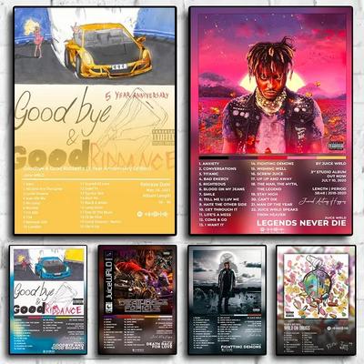 Aesthetic Hip Hop Legends Never Die Fighting Demons Rapper Music Album Juice Wrld Poster Canvas Print Wall Art Room Decor