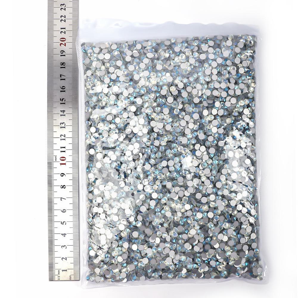 Weichen Big Bag Flat Bottom Diamond Color Plated Crystal Diamond Decorative Rhinestone Diy Nail Art Glass Jewelry Accessories