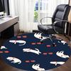 1pc Cherry Cats Office Round Area Rug, Under Office Chairs Bedroom Living Room Home Decor, Room Deco