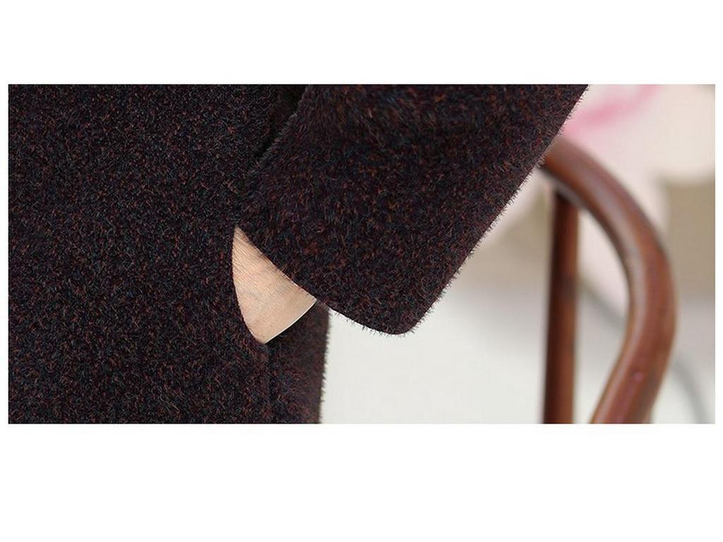 Grandma Mink Velvet Coat for Women 60-70 - Elderly Autumn Woolen Coat