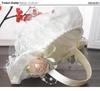 Ivory White Rose Wedding Flower Basket for Bride and Flower Girl