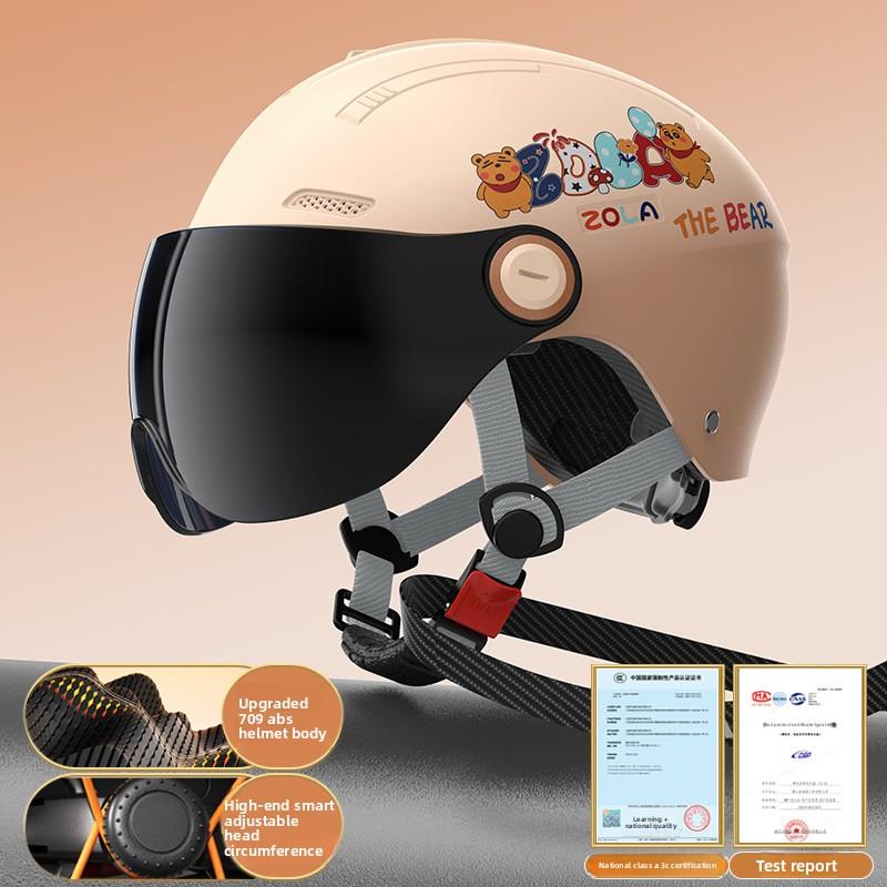 Children s Helmet Women s Summer Sunscreen Battery Motorcycle Four Seasons Unisex Safety Hat