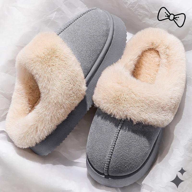 

Thick-soled Cotton Shoes for Indoor Home Warmth, Plush Flip-flops 40-41 світло-сірого кольору