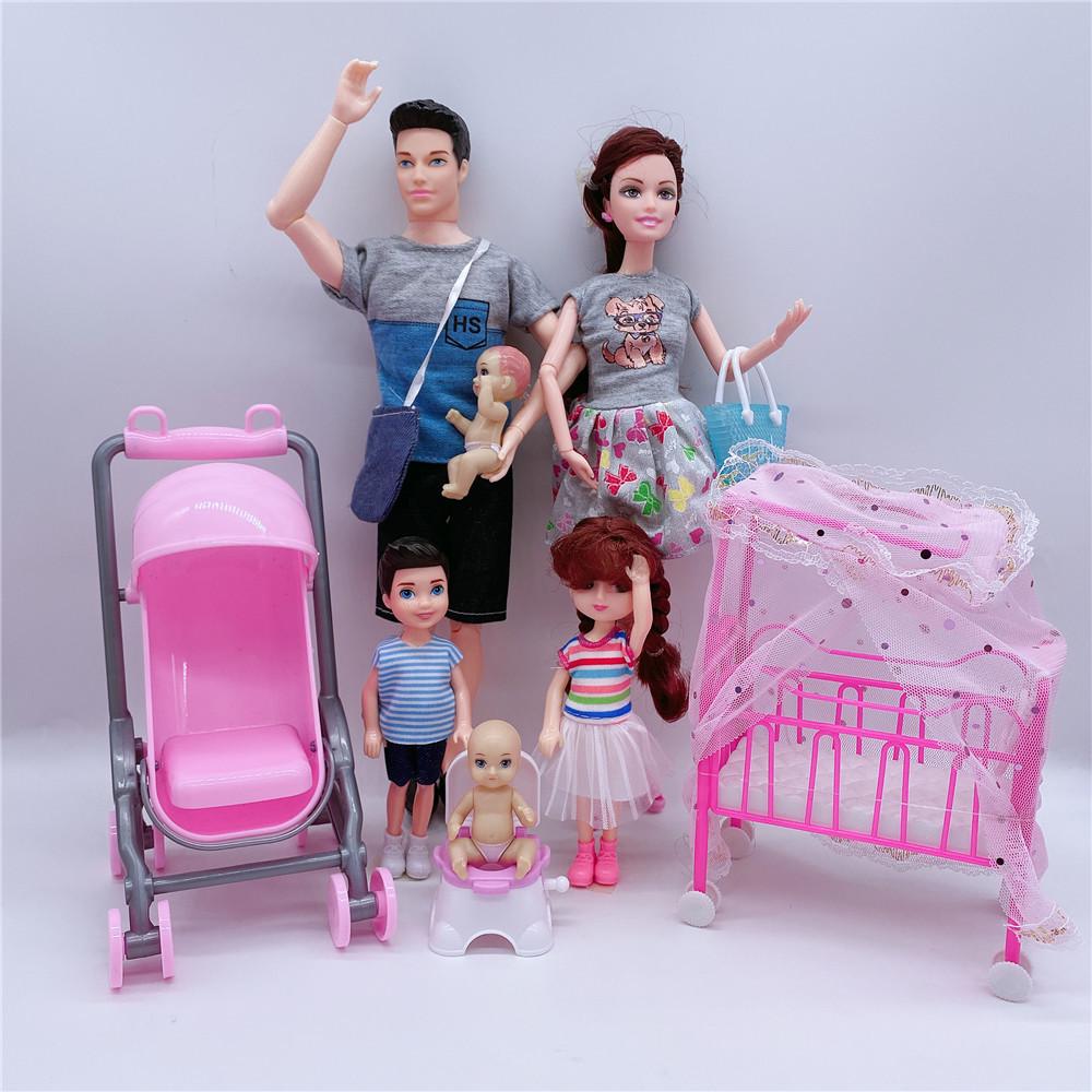 Pregnant Barbie Doll with Baby, Family of Five Set, Perfect Playhouse Gift for Kids