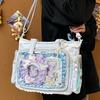 Y2K Cute Japanese Ita Bag Lolita Girl Transparent Shoulder Tote Bag Large Capacity Crossbody Casual Bag DIY Display Handbags