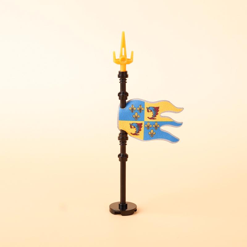 Medieval Military Flag Series War Castle Knight Soldier Warrior Accessories Building Blocks Ancient Holy Rome Bricks Toys Gifts