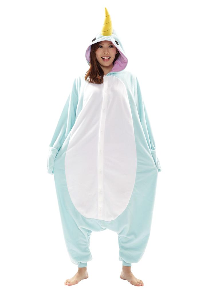 SAZAC Fleece Animal Kigurumi Narwhal