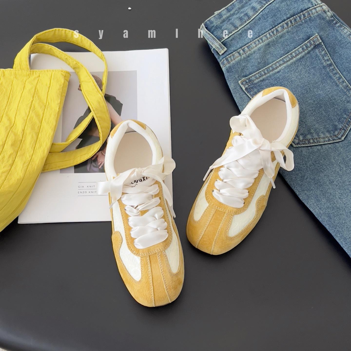 

Korean women s inner height increase retro lace splicing casual shoes sports women 39