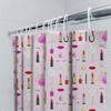 Pink Beauty Pattern Shower Curtain Waterproof Fabric Bathroom Decor For Women Girls