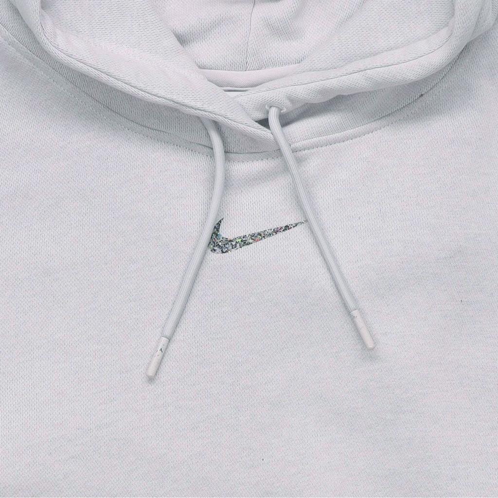 Nike Sw Collection Easy Logo Printed Sports Knit Pullover Hoodie Women Hoodies Light-Silver-Gray DJ6940-094