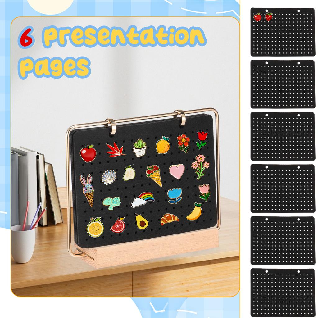 Brooch Display Panels Felt Pin Brooch Storage Stand DIY Badge Button Brooch Storage Holder Jewelry Necklace Earring Display Rack