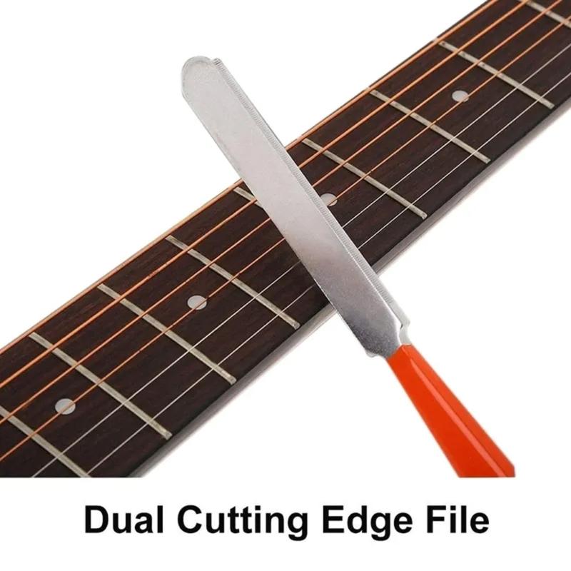 Guitar Fret Slotting File Guitar Fret File Grinding Maintenance Tool File Leveling Tool Crowning Luthiers Tool for Bass