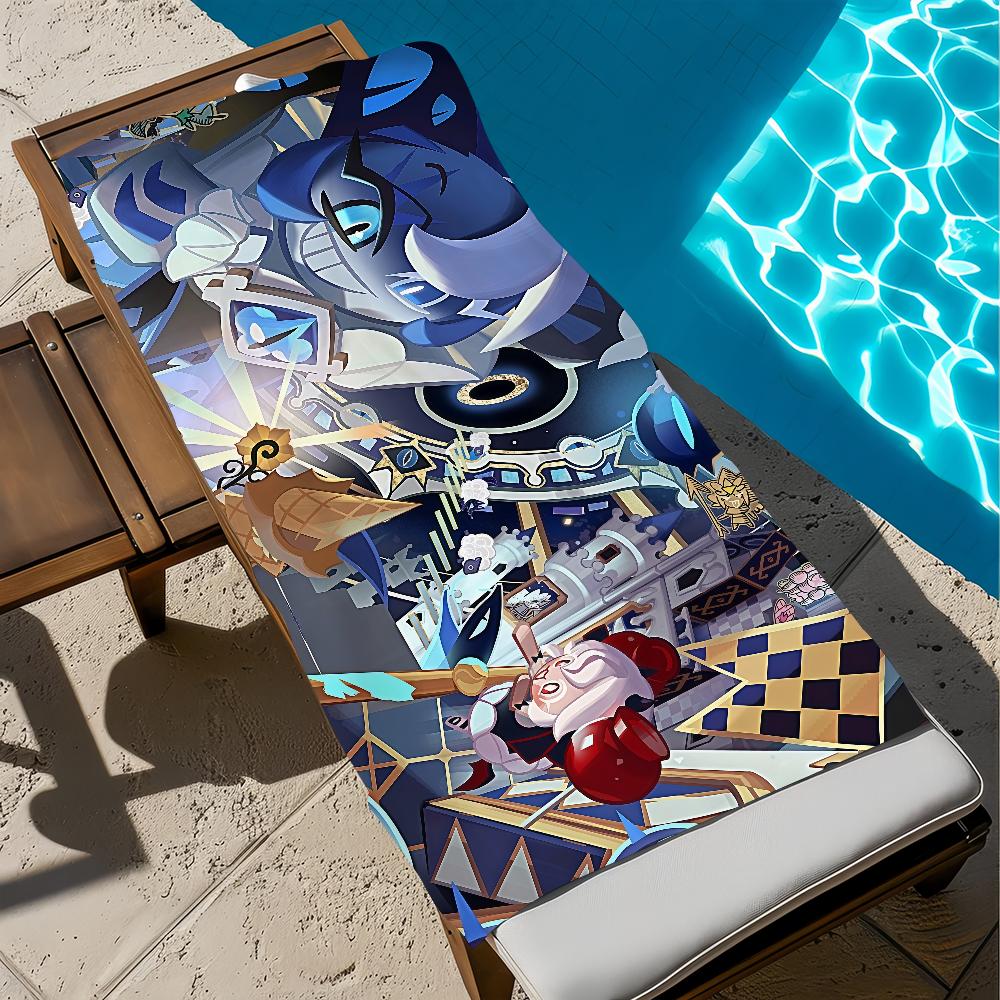 C-cookie Run game Towel Large Quick-Drying K-Kingdom Microfiber soft Beach Towel for Travel Fitness Sauna Bathing Camping