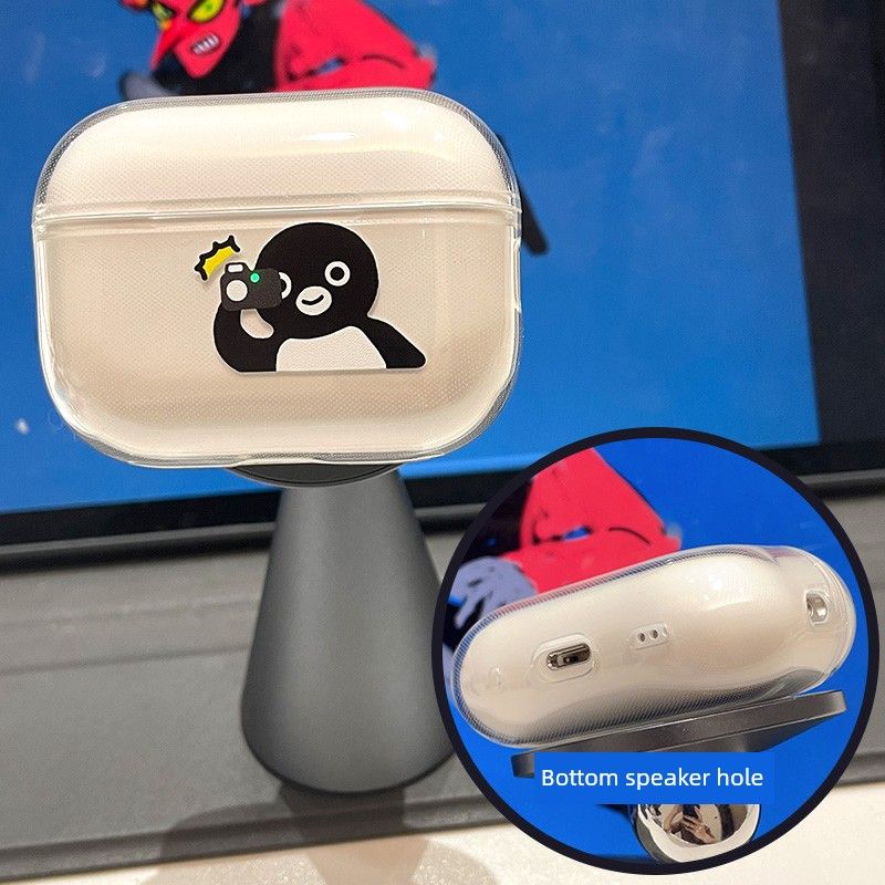 

Защитный чехол для Airpodspro2 поколения, Чехол для наушников Airpods3 поколения, Прозрачная защитная крышка, Милые рукава для наушников, Пара световых индикаторов Transparent AirPodsPro second generation