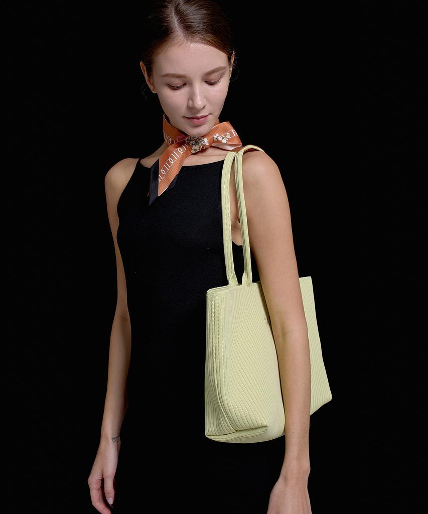 Dal Daily Knit Shopper Bag Apple Green L