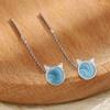 925 Sterling Silver Drop Earring for Women Delicate Cat Hollow Out Unique Design Jewelry Party Gift Dropshipping