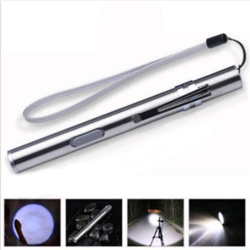 13*1.3CM FLASHLIGHT SMALL LED Torch Light Mini Pen MICRO USB Rechargeable TINY