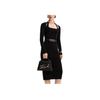 Karl Lagerfeld French Daily Commuting Date Outfit Elegant Chic Women Dress Black K27L1324