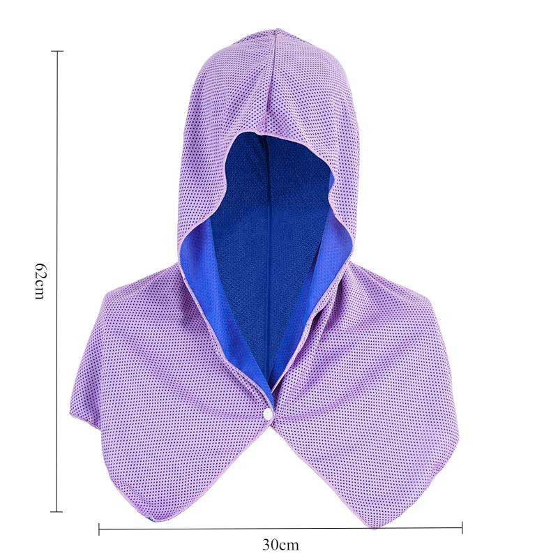 Cooling Hoodie Towel - UV Protection & Quick Dry for Sports, Camping, Running, Hiking, Golf, Workouts