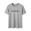 Columbia Simple Comfortable Round Neck Short Sleeve T-Shirt Unisex Tops Gray JE1586-039