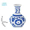 Novo Estilo Chinês Padrão de Vaso de Porcelana Azul e Branco Modelo de Urso 3D Bloco de Construção Montagem de Partículas Pequenas Quebra-cabeça Infantil Brinquedo