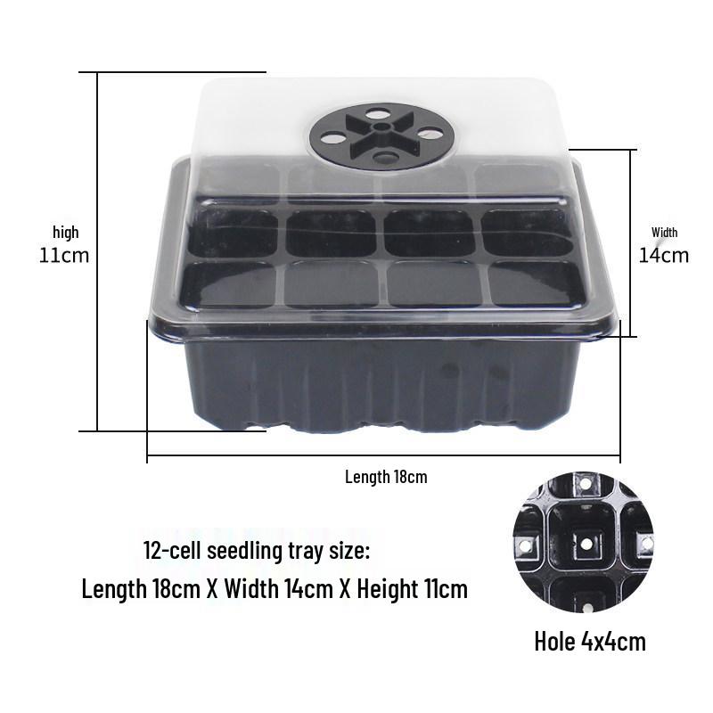 Transparent Tall Seedling Tray with Lid for Moisturizing and Heat-Preserving, Ideal for Succulent Cultivation and Seedlings