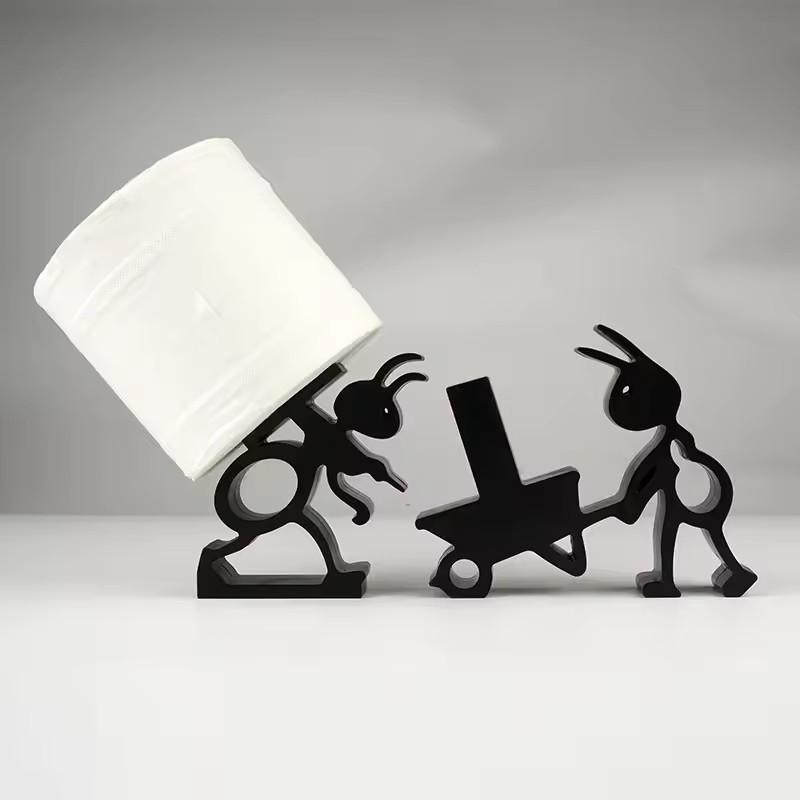 Ant Theme Bathroom Roll Paper Sheep Holder Desktop Decoration Ornament Creative Ant Design Toilet Paper Organizer