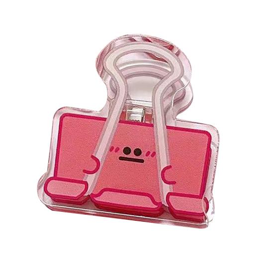 12 Pcs Long Tail Ticket Clip Colorful Acrylic Paper Binder Clips Document Information Storage Clamp for Home School Office Supplies