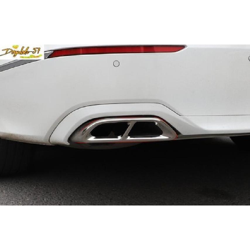 Steel Chrome Rear Tail Exhaust Pipes Frame Cover Trim For Honda Accord 2018-